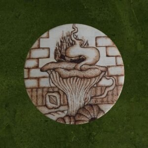 Cantharellus cup coaster/deco circle