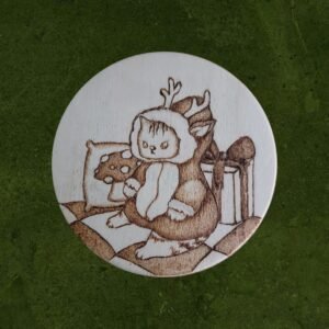 Reindeer cat coaster/deco circle