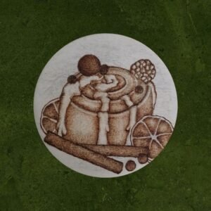 Cinnamon roll coaster/deco circle