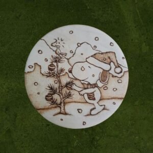 Christmas Snoopy coaster/deco circle