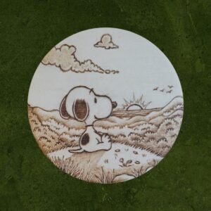 Snoopy in nature coaster/deco circle